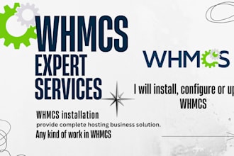 do full whmcs setup, update, and build your website