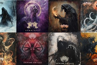 design metal album cover artwork for you