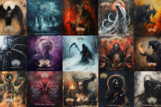 design brutal death, black metal and deathcore album cover artwork for you