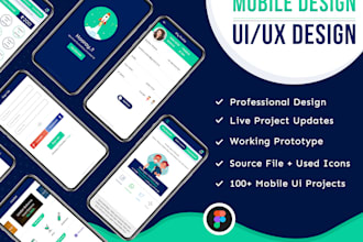 do creative mobile app UI UX design, prototype, mockup with figma