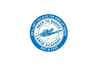 design popular traditional nice swimming academy logo