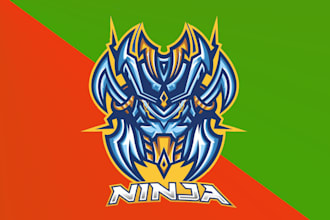 do creative ninja mascot logo for you with my on creativity