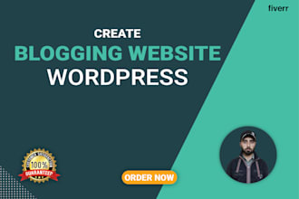 design and create a blogging website using wordpress and elementor