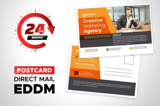 design eddm postcard, flyer, rack card, canva