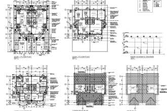 drafting cad 2d plans architect and structural shop drawing