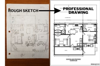 draw your house architect plans and blueprint drawings in autocad