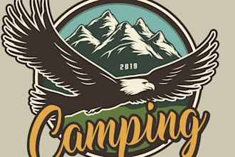 design a professional modern eagle logo