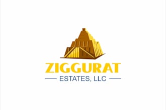 give a minimalist luxury real estate initial logo design