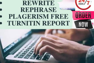 rephrase, edit, rewrite and proofread all types of content