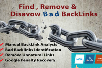 disavow bad anchor text and bad, spammy, toxic backlinks