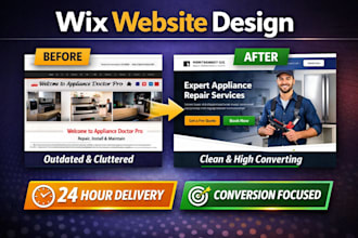 design redesign wix website for home services and coaches