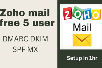 set up zoho mail domain email in 1 hr and fix email deliverability