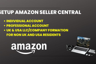 create amazon seller central UK USA llc ltd company for non residents