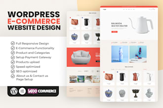develop ecommerce website, woocommerce store, online shop and dropshipping sore
