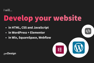 develop your custom website with responsive design and SEO