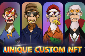 draw custom unique nft art with traits and accessories