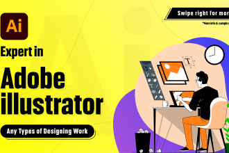do graphic illustrator work and design anything in adobe illustrator