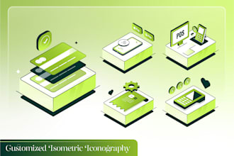 design unique isometric icons and illustrations