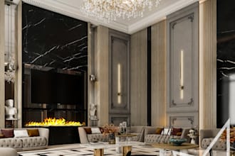 neoclassic majlis interior design