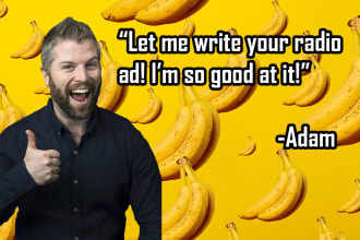 write a ridiculous and professional radio ad