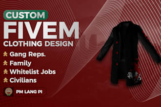 design custom fivem clothing for you