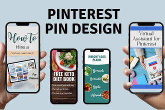 design SEO optimized pinterest pins and boards