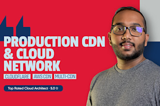 architect production CDN and cloud network on AWS gcp and cloudflare