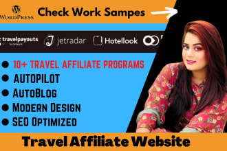 create professional travel affiliate website for passive income