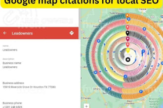 do 5,000 google maps citations for gmb ranking and local business SEO