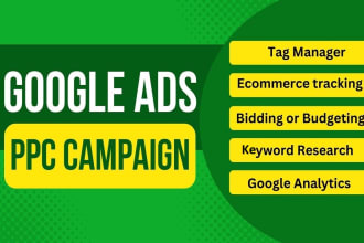 setup and manage profitable google adwords ads PPC campaign
