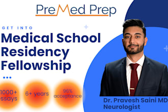 edit your entire medical school or residency application in 72hrs by a doctor