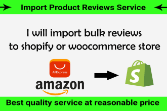import bulk review to shopify and woocommerce store