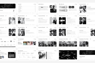design pitch decks, info deck, or company profile design