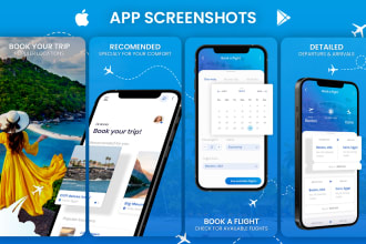 design app screenshots for app store and play store