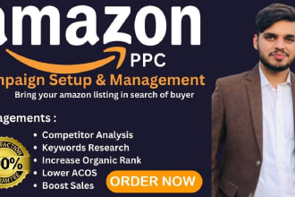 setup, manage and optimize amazon PPC campaign advertising ads to increase sales