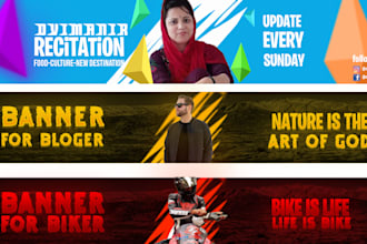 design a unique banner for your bloogging youtube channel