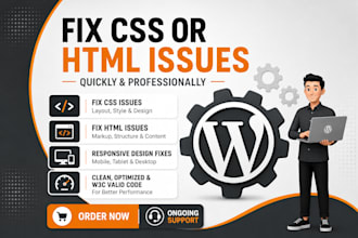 fix CSS HTML responsive design and website issues