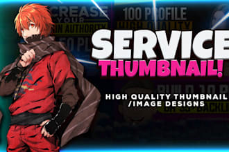 create an eye catchy service, youtube thumbnail