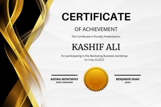 design professional diploma, award certificate for you