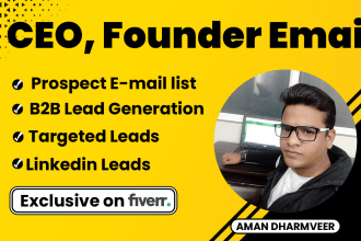 ceo, cfo, owner decision makers prospect email list building