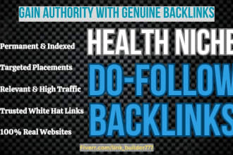 build off page SEO backlinks on high DR health websites