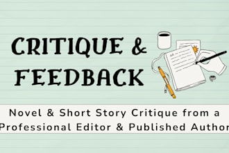 critique your novel or short story