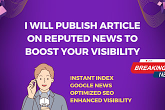 publish article on reputed news to boost your visibility