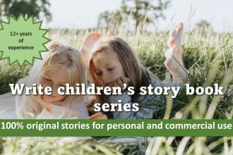 ghostwrite childrens story book series for commercial use