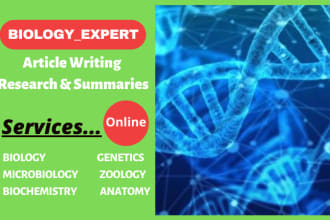 do biology, genetics, botany, biotechnology scientific writing and assignments