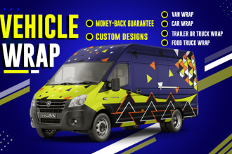 design professional van wrap design, car wrap design, any vehicle wrap design