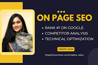 onpage SEO service and technical optimization of the wordpress website