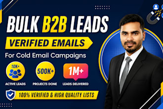 provide bulk b2b leads and verified emails for cold email campaigns