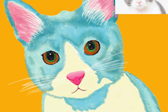 draw portraits of your pets in digital oil
