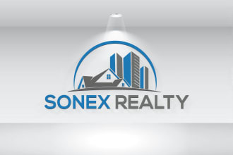 design real estate, construction, mortgage, property, plumbing logo